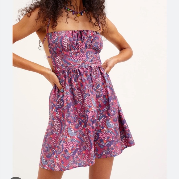 for love & lemons tonya mini dress purple - Picture 2 of 3